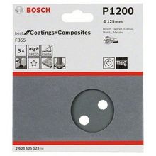 Bosch papier ścierny na rzep 125mm 1200 - 5szt